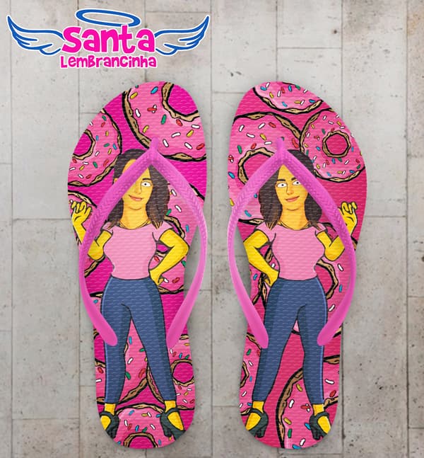 Chinelo Caricatura Personagem Cartoon Personalizado COD 12673