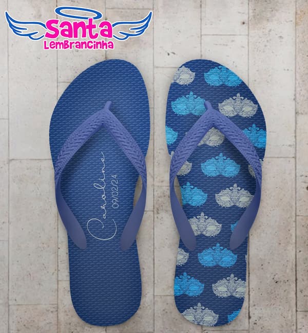 Chinelo Debutante Baile de Máscaras Personalizado COD 12665