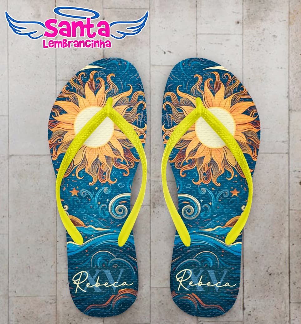 Chinelo Debutante Universo Sol Personalizado COD 12637