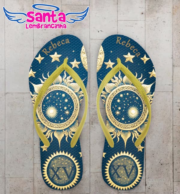 Chinelo Debutante Universo Personalizado COD 12667