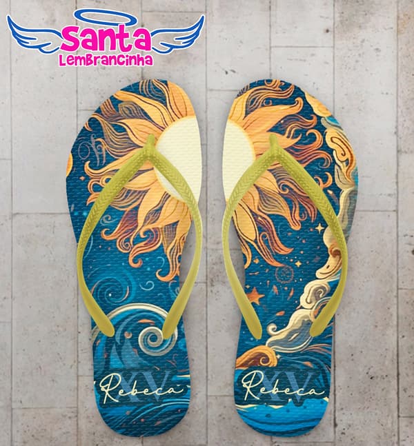 Chinelo Debutante Universo Personalizado COD 12636