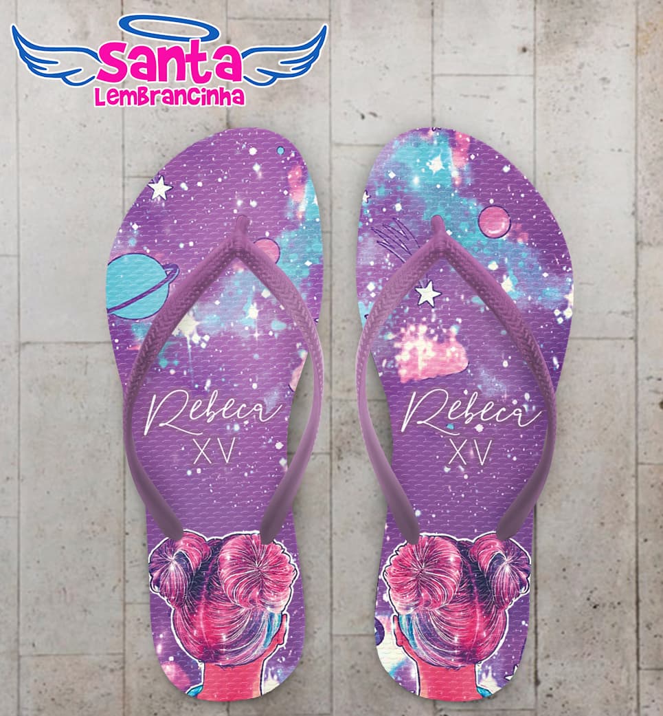 Chinelo Debutante Universo Personalizado COD 12641