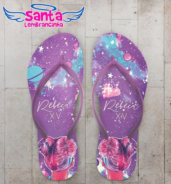 Chinelo Debutante Universo Personalizado COD 12641