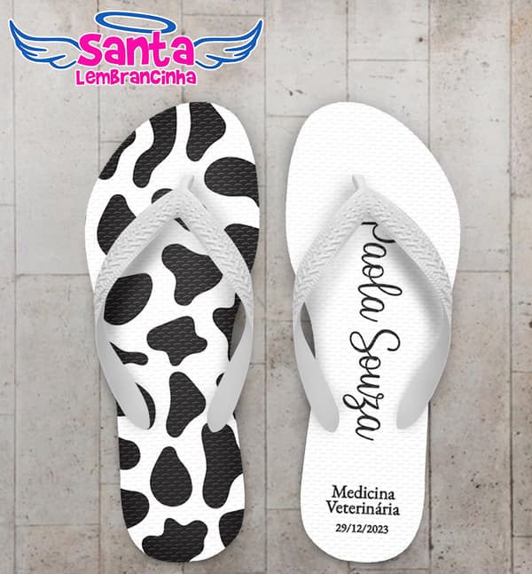 Chinelo Formatura Medicina Veterinária Personalizado COD 12706