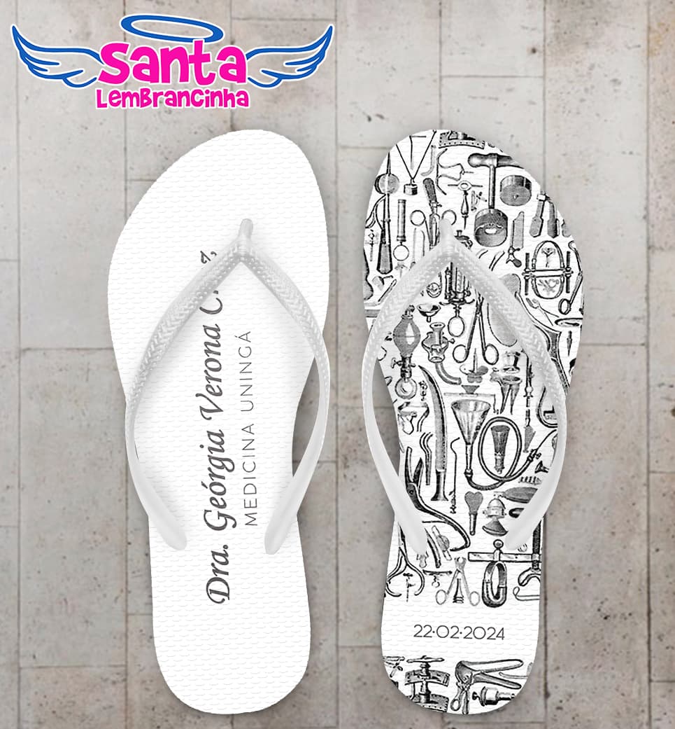 Chinelo Medicina Itens Cirúrgicos Personalizado COD 12693