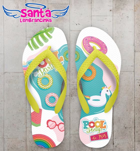 Chinelo Pool Party Personalizado COD 12645