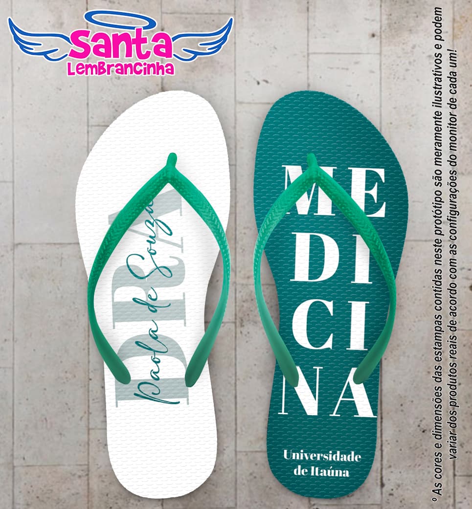 Chinelo Formatura Medicina Personalizado COD 12767