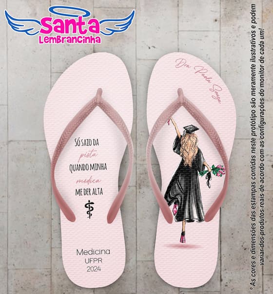 Chinelo Formatura Medicina Personalizado COD 12761