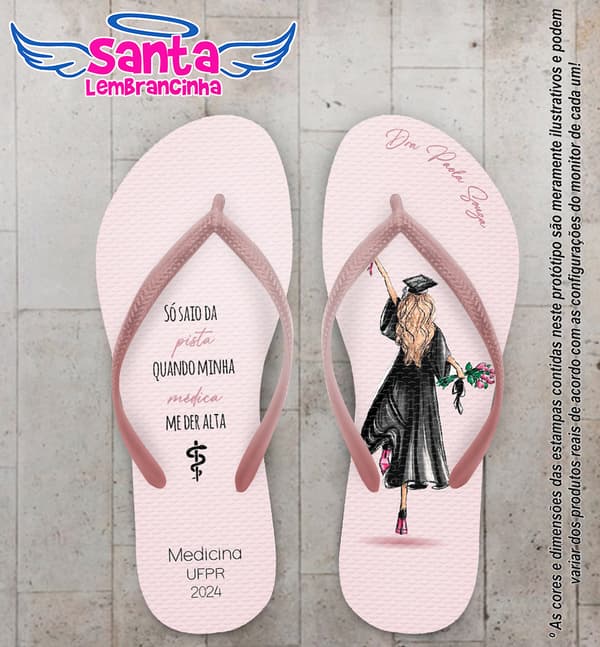 Chinelo Formatura Medicina Personalizado COD 12761