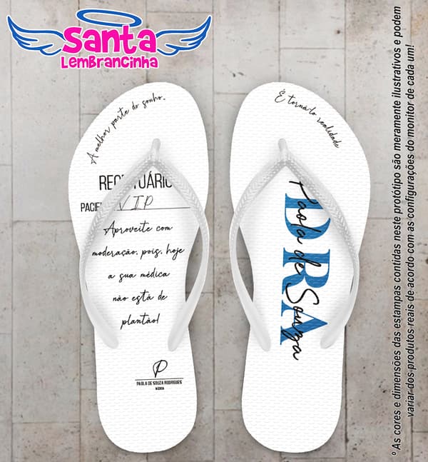 Chinelo Formatura Medicina Receituário Personalizado COD 12766