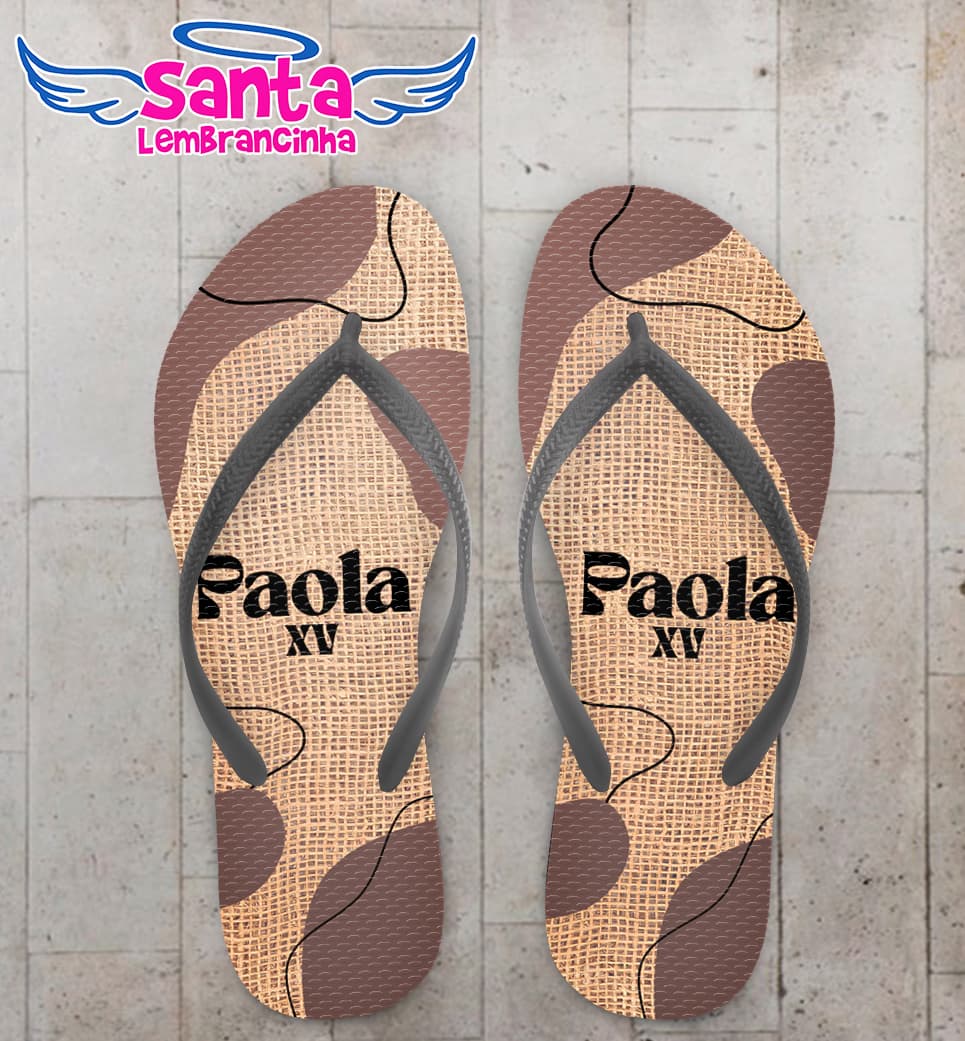Chinelo Debutante Juta Personalizado COD 12784