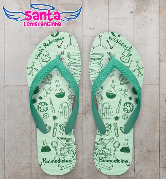 Chinelo Formatura Biomedicina Personalizado COD 12805