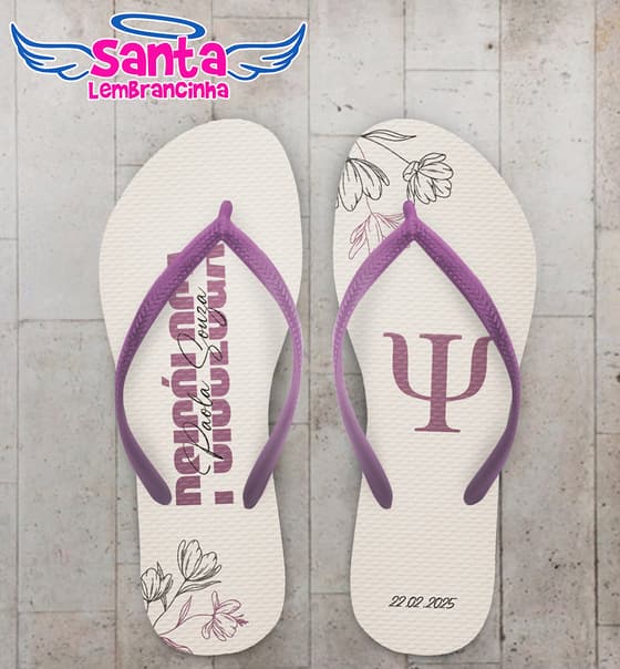 Chinelo Formatura Psicologia Personalizado COD 12804