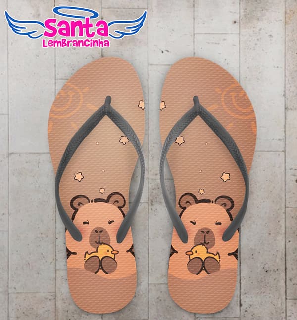 Chinelo Infantil Capivara Baby Cut Personalizado COD 12809