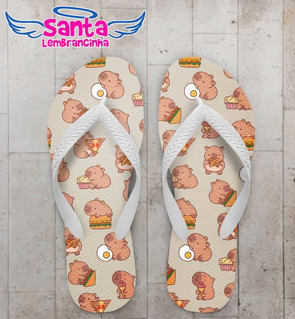 Chinelo Infantil Capivara Baby Cut Personalizado COD 12806