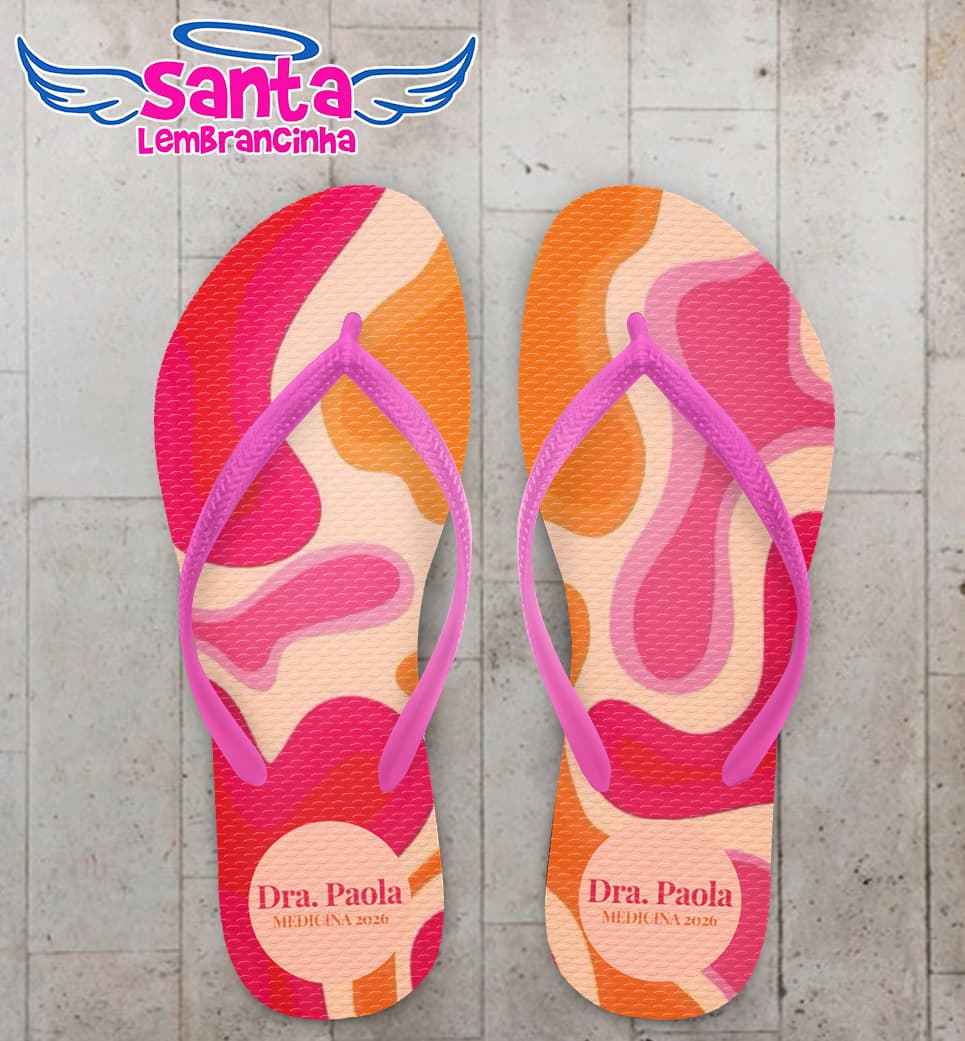 Chinelo Formatura Medicina Abstrato Personalizado COD 12832