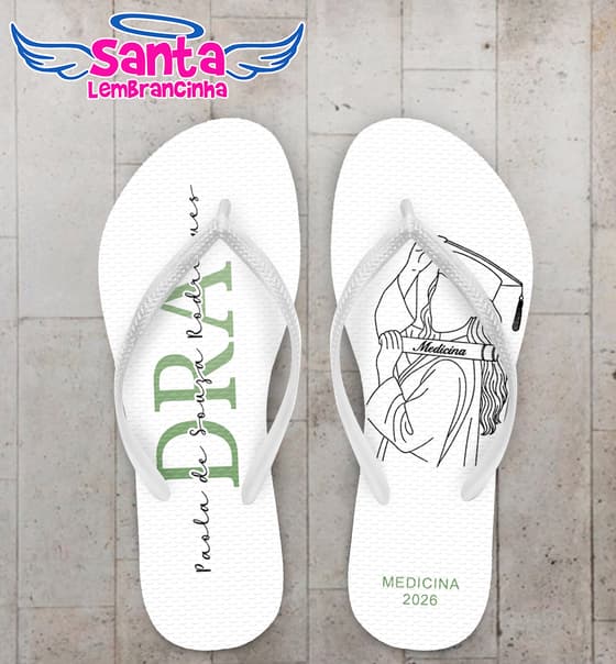 Chinelo Formatura Medicina Personalizado COD 12827