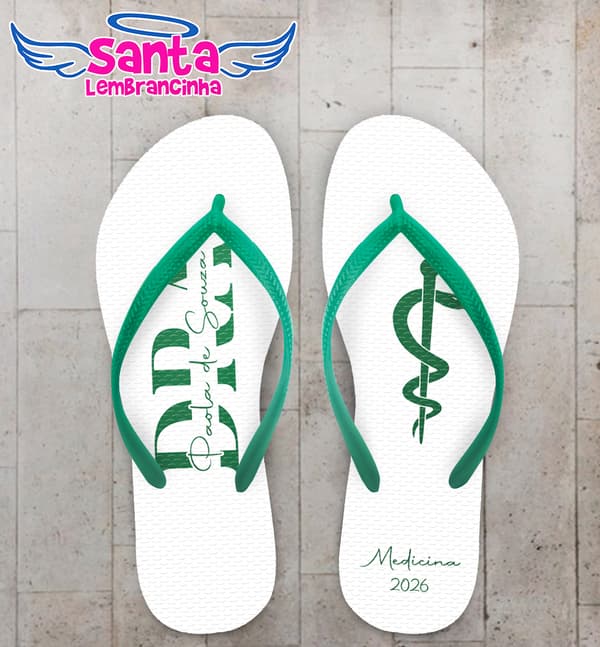 Chinelo Formatura Medicina Personalizado COD 12830