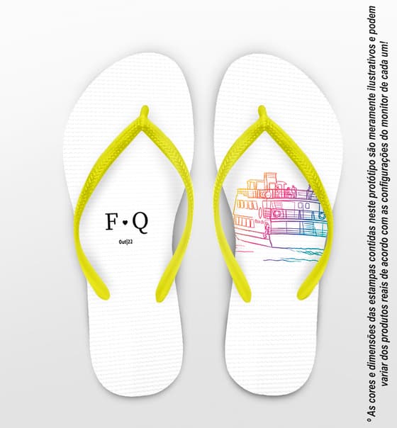 Chinelo Casamento Barco Personalizado COD 10800