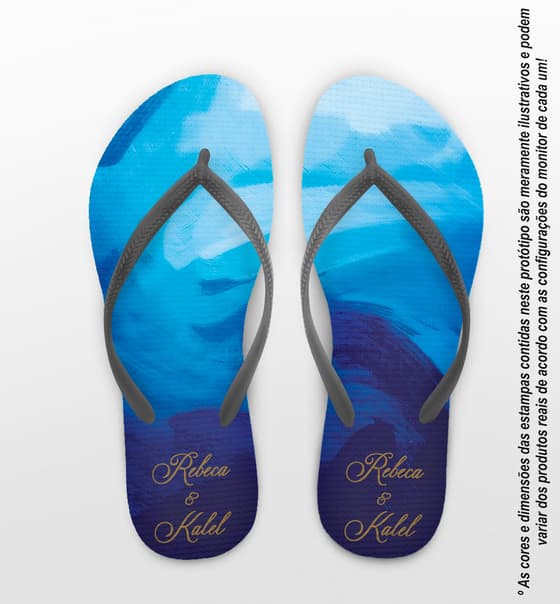 Chinelo Casamento Gradiente Personalizado COD 12587