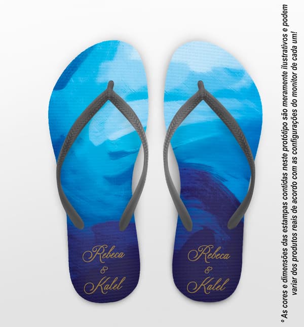 Chinelo Casamento Gradiente Personalizado COD 12587