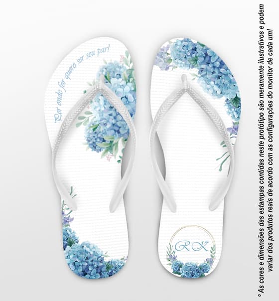 Chinelo Casamento Hortênsia Personalizado COD 12326