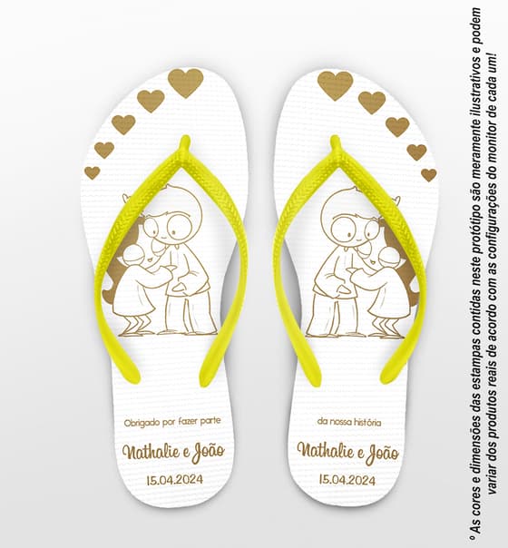 Chinelo Casamento Noivinhos Personalizado COD 12350