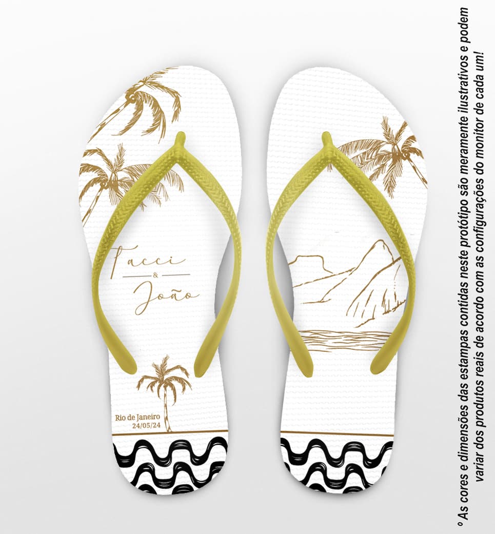 Chinelo Casamento Personalizado COD 12715