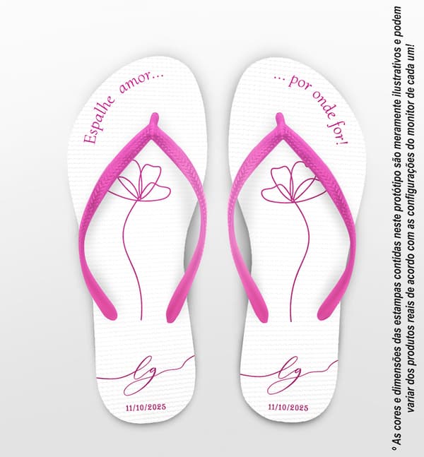 Chinelo Casamento Personalizado COD 12724