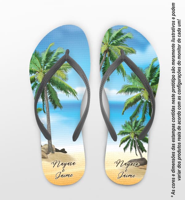 Chinelo Casamento Praia Personalizado COD 12473