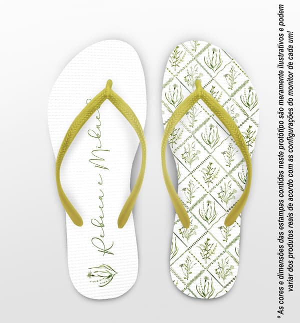 Chinelo Casamento Ramos Personalizado COD 12736