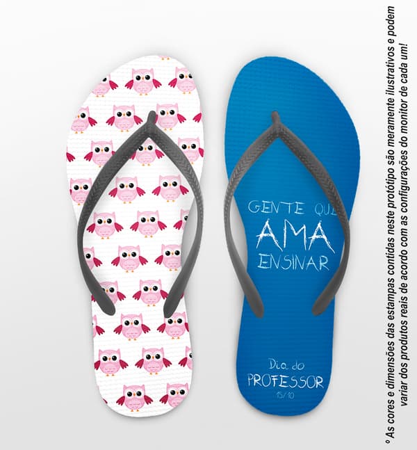 Chinelo Dia dos Professores, Gente que ama, Personalizado - COD 2894