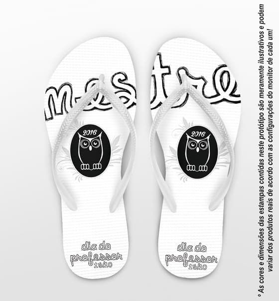 Chinelo Dia dos Professores Mestre Personalizado - COD 2888