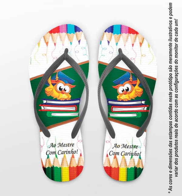 Chinelo Dia dos Professores Personalizado, Ao Mestre - COD 2881