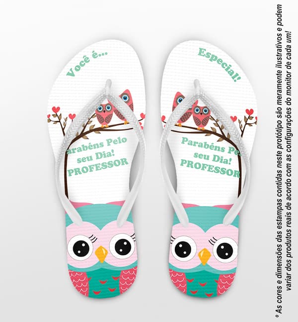 Chinelo Dia dos Professores Personalizado - COD 1098