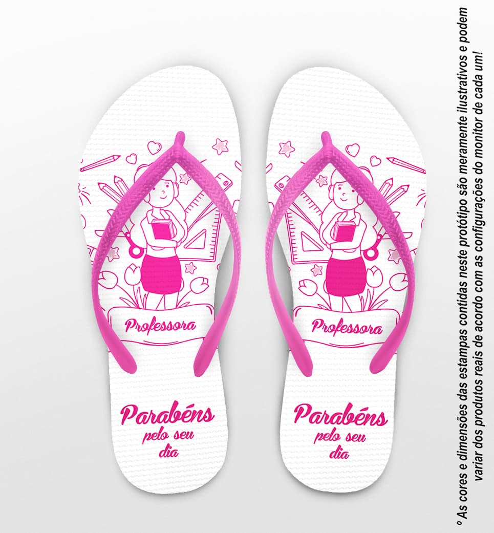 Chinelo Dia dos Professores Personalizado COD 9362