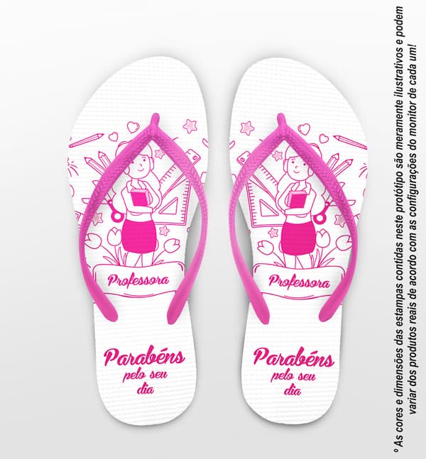 Chinelo Dia dos Professores Personalizado COD 9362