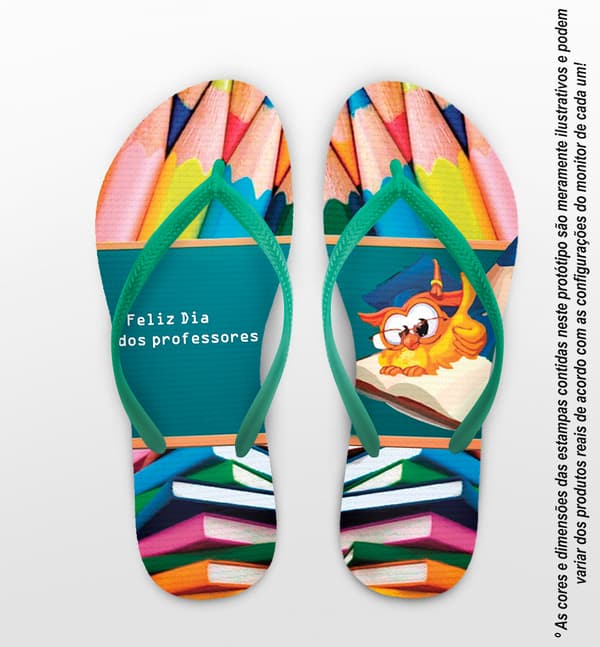Chinelo Dia dos Professores Personalizado, Educador - COD 2883