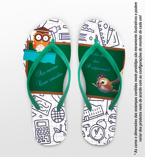 Chinelo Dia dos Professores Personalizado, Giz - COD 2895