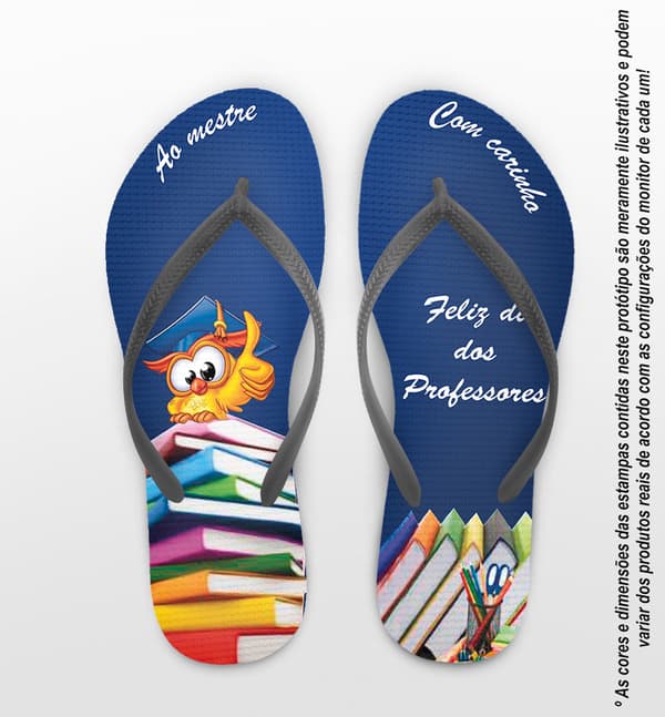 Chinelo Dia dos Professores Personalizado, Mestre - COD 2878