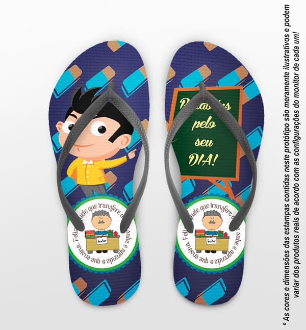 Chinelo Dia dos Professores Personalizado, Professor - COD 2898