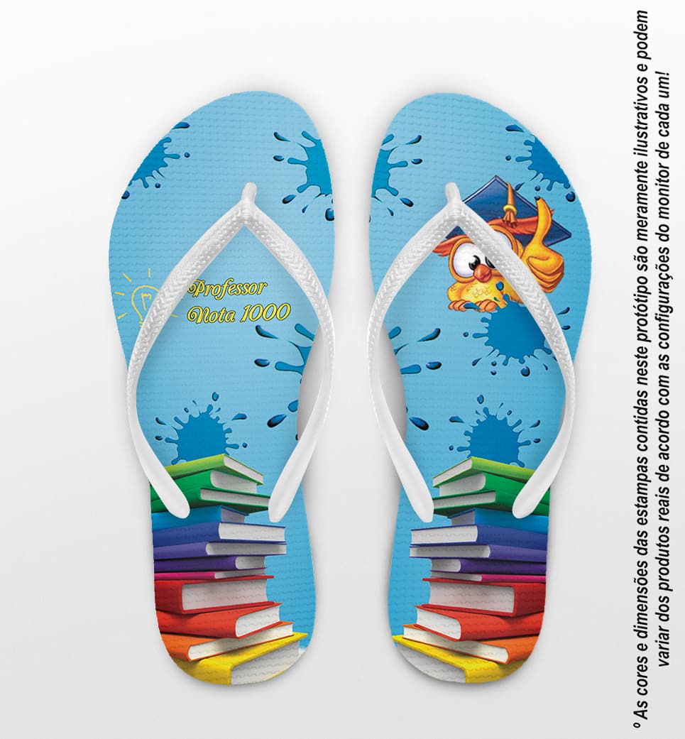 Chinelo Dia dos Professores Personalizado, Tinta - COD 2896