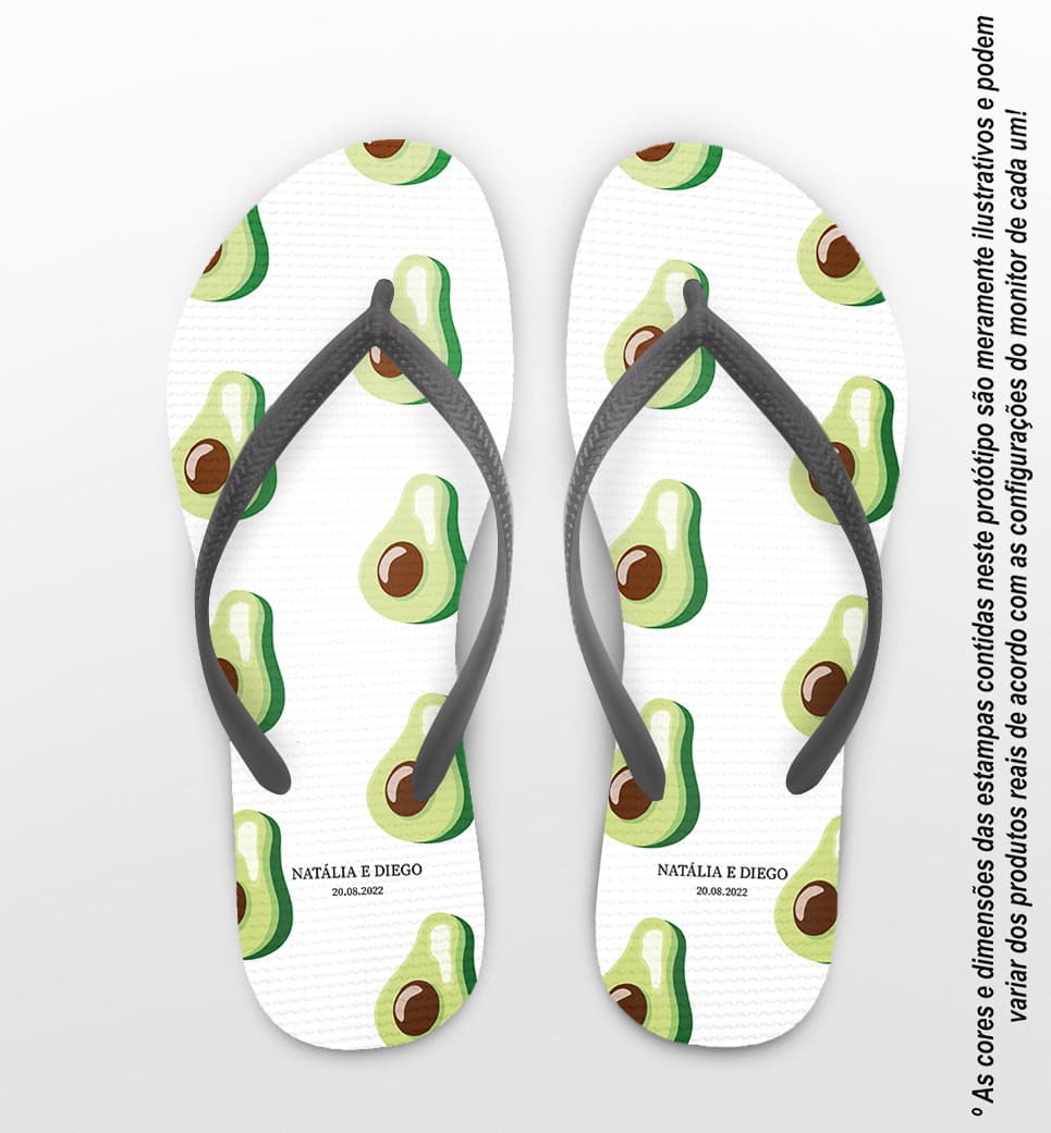 Chinelo Casamento Abacate Personalizado COD 10792