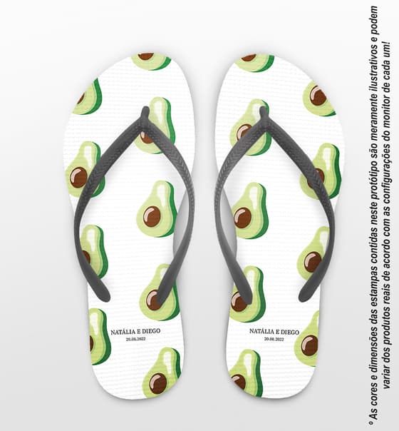 Chinelo Casamento Abacate Personalizado COD 10792