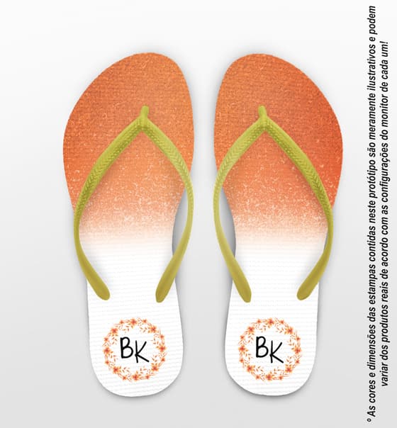 Chinelo Casamento Degradê Personalizado COD 10277