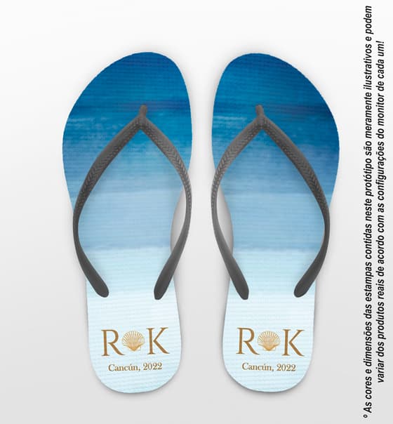 Chinelo Casamento Degradê Personalizado COD 10713