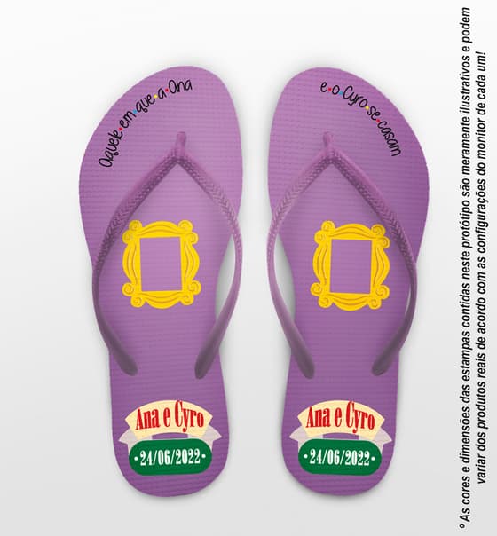 Chinelo Casamento Friends Personalizado COD 10720