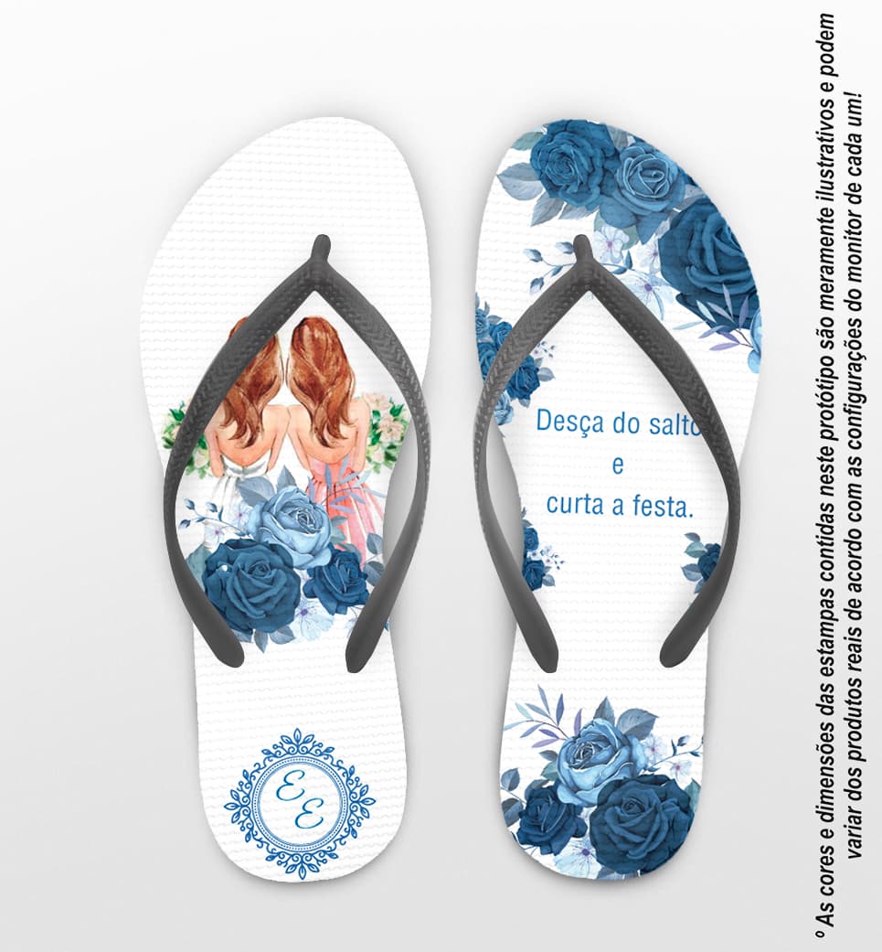 Chinelo Casamento LGBT Noivinhas Personalizado COD 8018