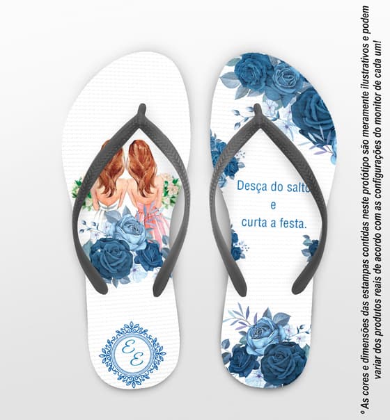 Chinelo Casamento LGBT Noivinhas Personalizado COD 8018