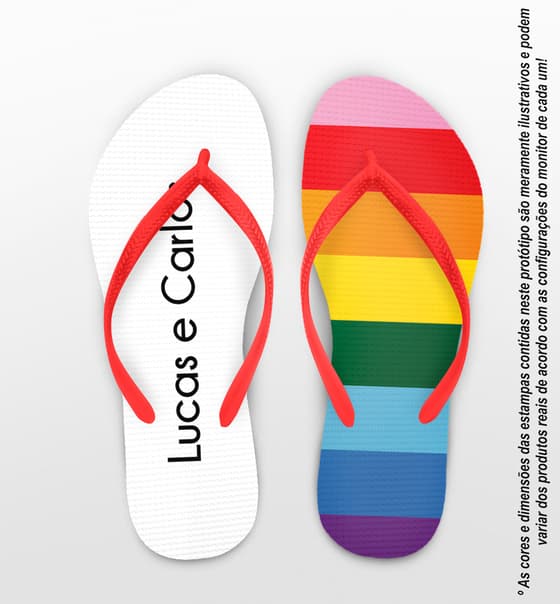 Chinelo Casamento LGBTQ Personalizado COD 10730
